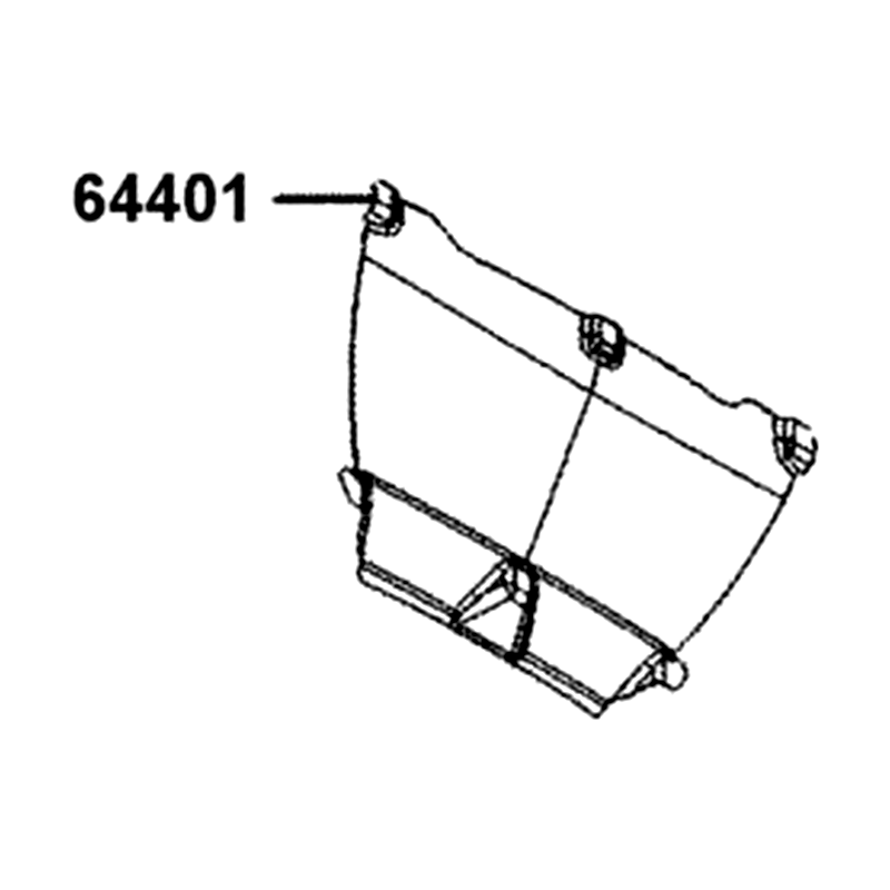 64401-BAA7-E00 MESH UNDER COWL — diagram cutout
