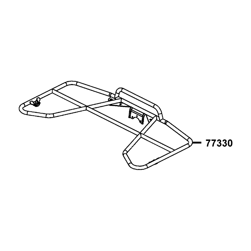 77330-LKK7-MG0 RACK REAR — diagram cutout