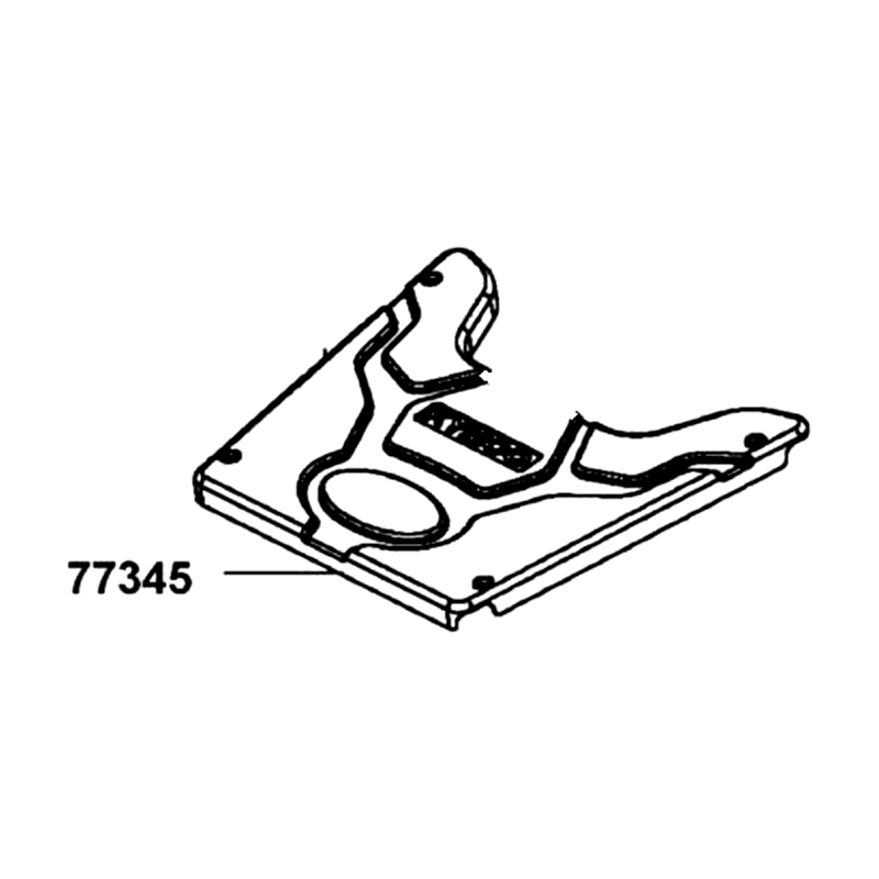 77345-ALC1-E00-N1R PLATE FR CARRIER RACK (Black) — diagram cutout