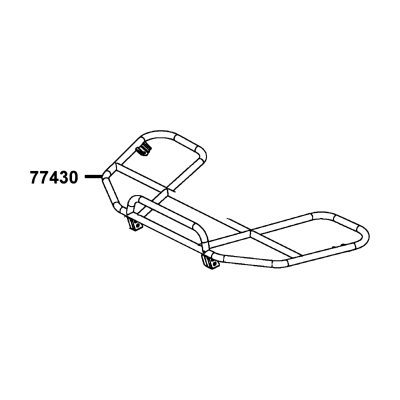 77430-LKK7-E00 RACK FRONT — diagram cutout