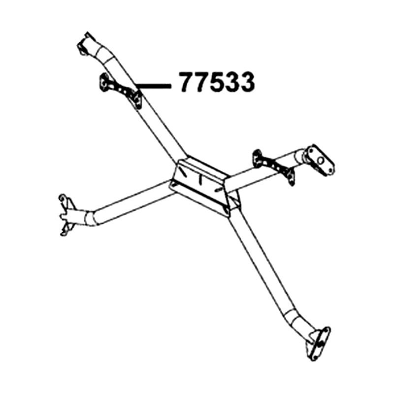 77533-ALE8-E00-MAS REAR PIPE COMP ROOF — diagram cutout