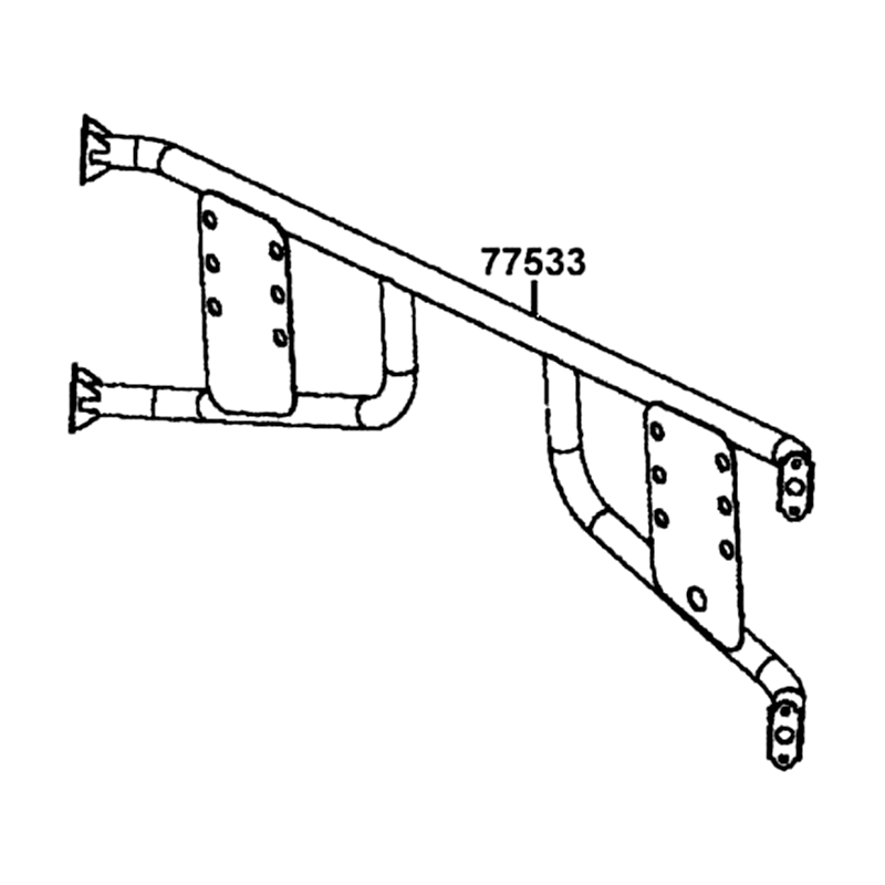 77533-LEE8-E00-MAS REAR PIPE COMP ROOF — diagram cutout