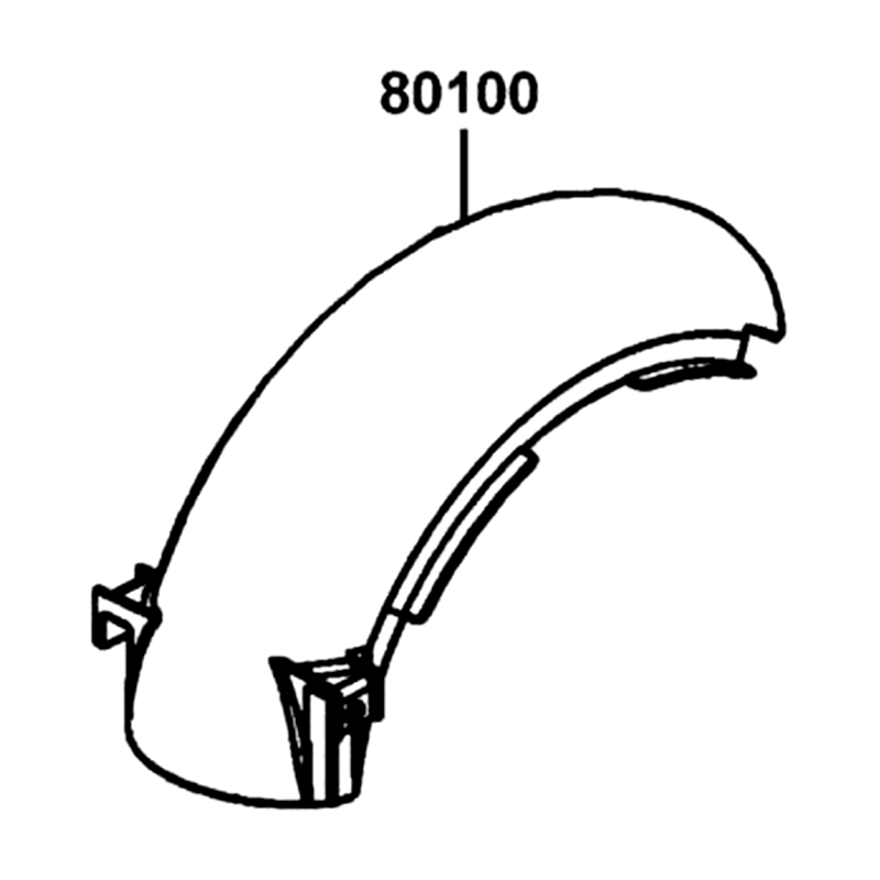 80100-LEA2-900 FENDER TIRE . RR. — diagram cutout