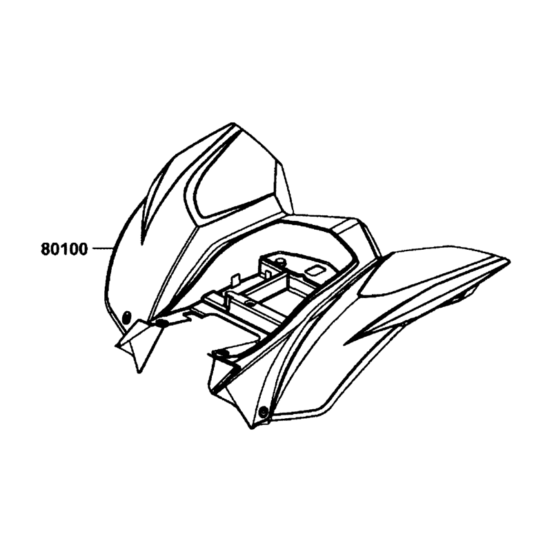 80100-LGN5-E00-N1R FENDER REAR (Black) — diagram cutout
