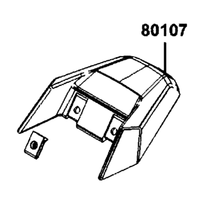 80107-AGJ5-E00-N1R COVER, LICENSE LIGHT (Black) — diagram cutout