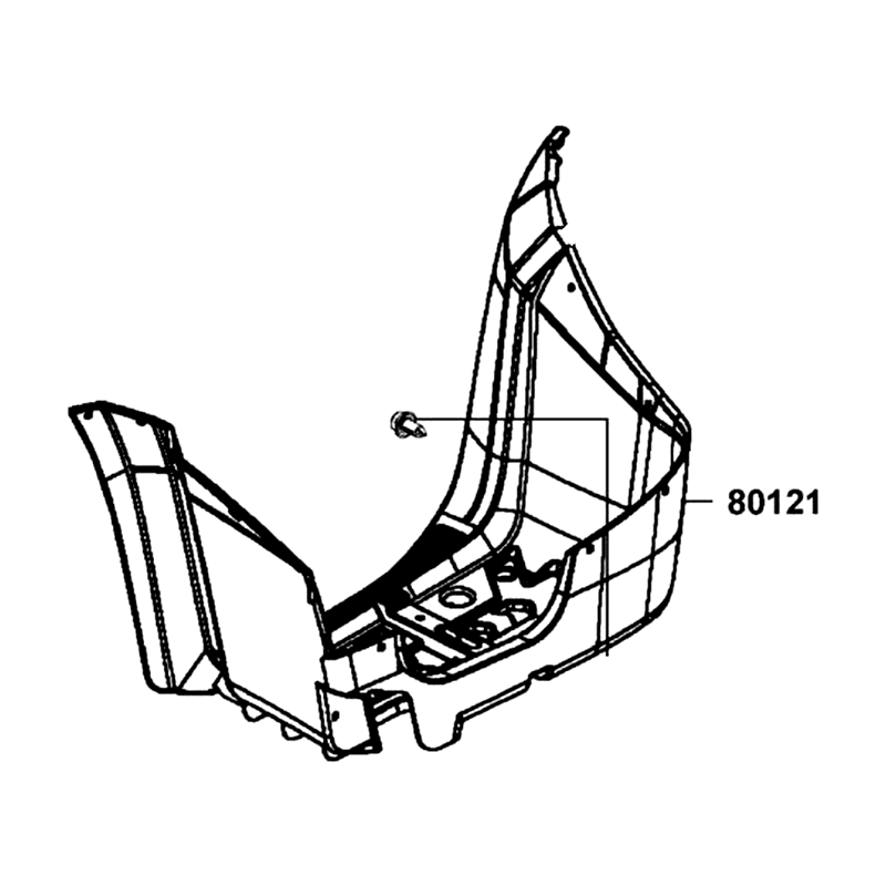 80121-ALC1-E00-N1R MUDGUARD R FLOOR (Black) — diagram cutout