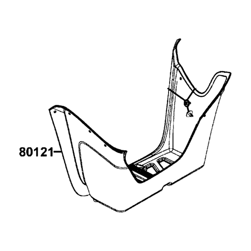 80121-LCA4-E00-N1R MUDGUARD.R FLOOR (Black) — diagram cutout
