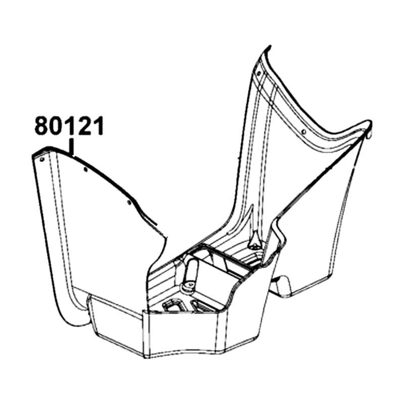 80121-LCA5-E01-N1R MUDGUARD R FLOOR (Black) — diagram cutout