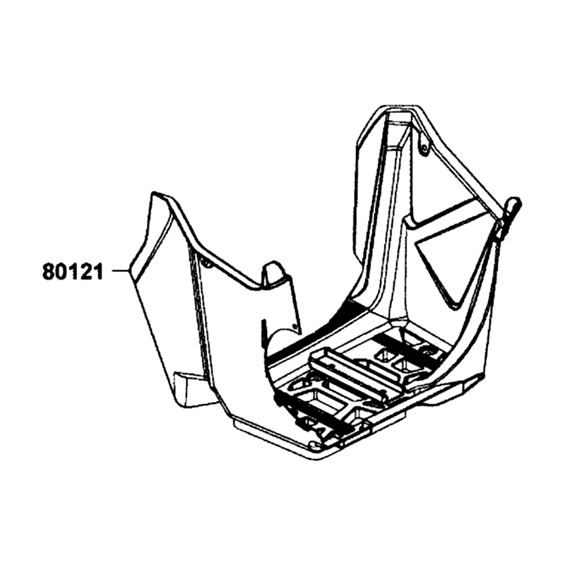 80121-LGN5-E01-N1R MUDGUARD R FLOOR (Black) — diagram cutout