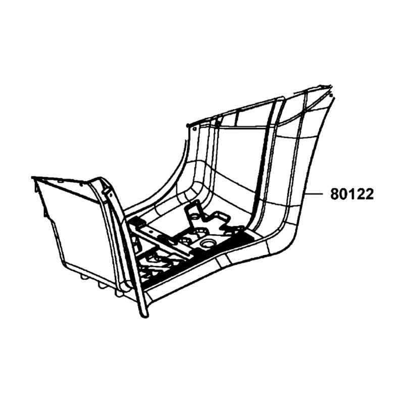 80122-ALC1-E00-N1R MUDGUARD L FLOOR (Black) — diagram cutout