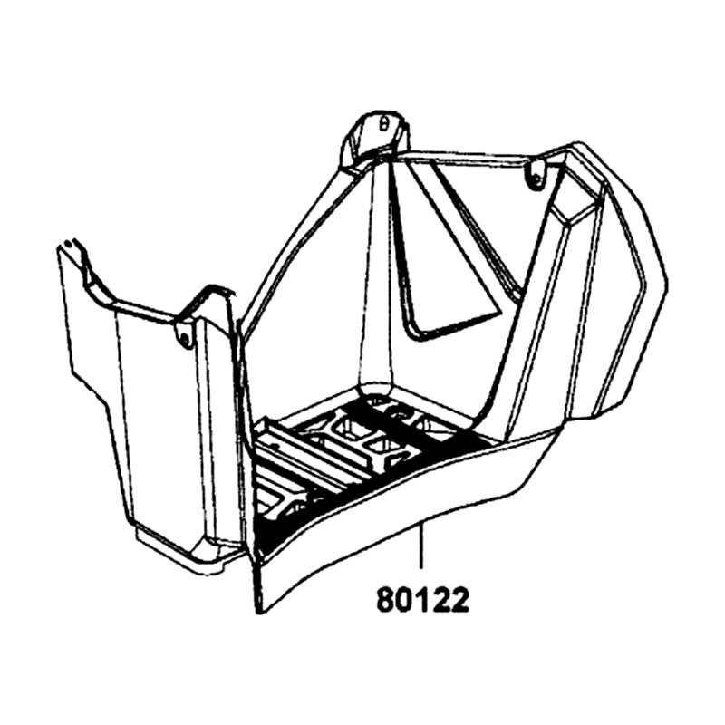 80122-LGN5-E01-N1R MUDGUARD, L FLOOR (Black) — diagram cutout