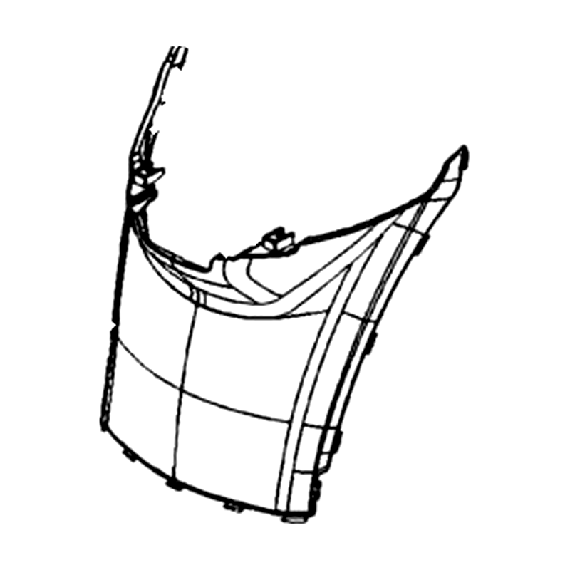 80151-LGE5-E00-N1R COVER CENTER (Black) — diagram cutout