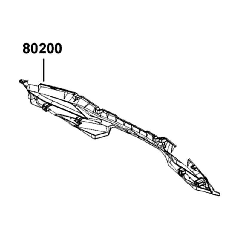 80200-AGA1-M00-N1R MUDGUARD REAR (Black) — diagram cutout