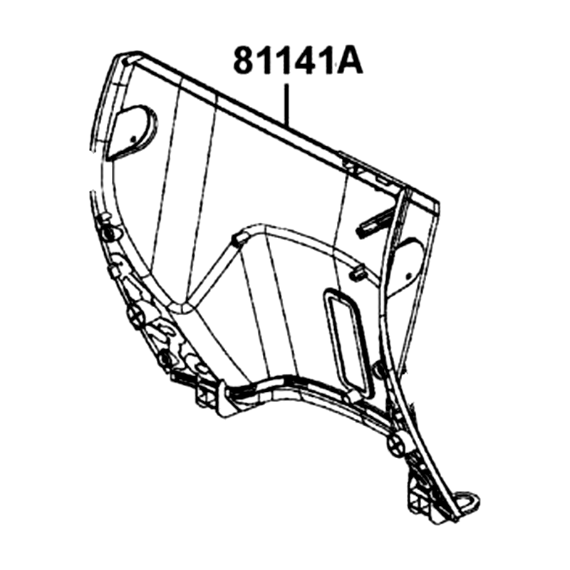 81141-LEA2-910-N1R LEG SHIELD LOW (Black) — diagram cutout