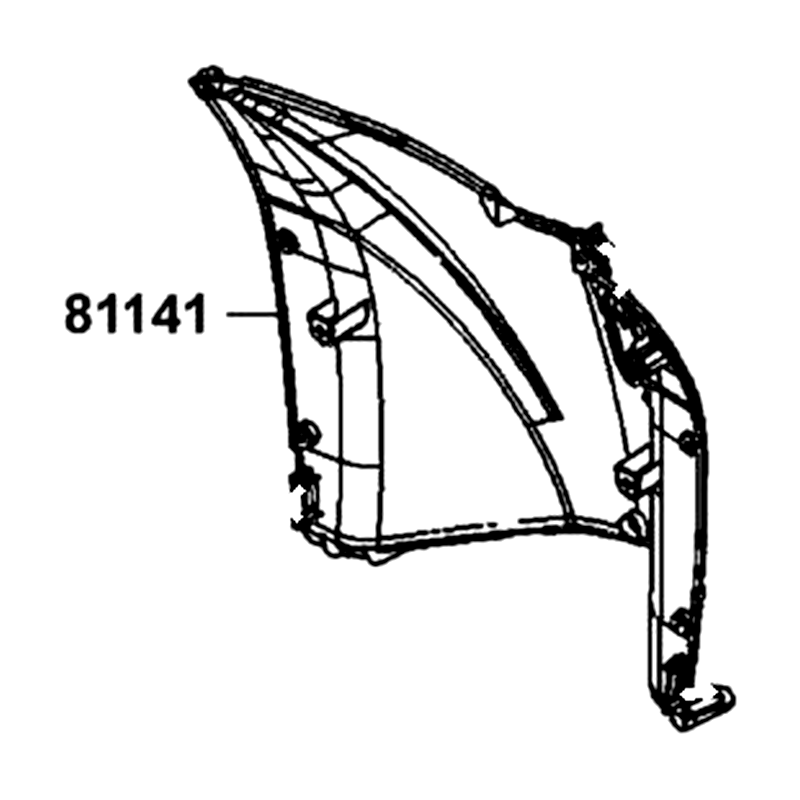 81141-LGE5-E00-N1R LEG SHIELD LOW (Black) — diagram cutout