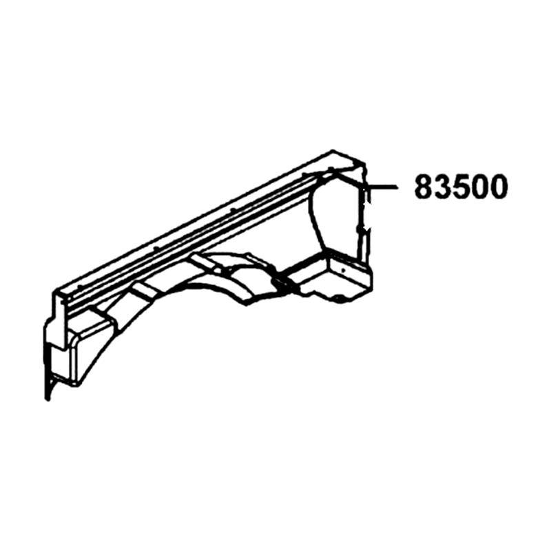 83500-LEE8-E00-Q2R PANEL R REAR FENDER — diagram cutout