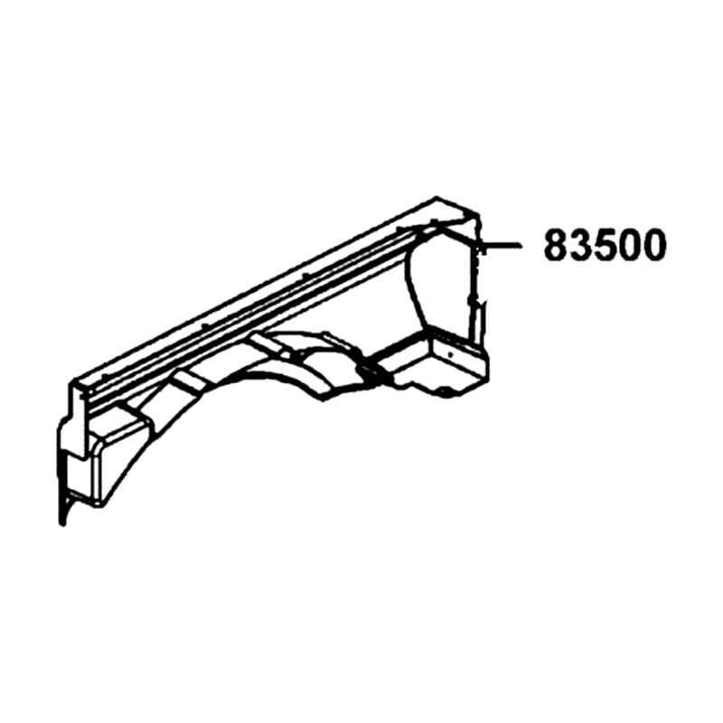 83500-LEE8-E00-YSR PANEL R REAR FENDER — diagram cutout