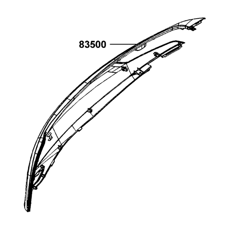 83500-LGE5-E00-J8P COVER R BODY (Mat White) — diagram cutout