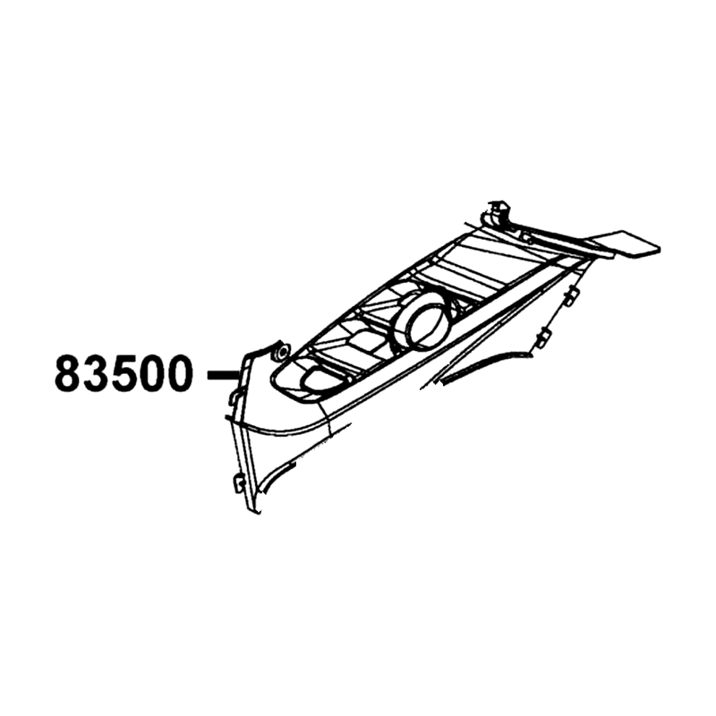 83500-LKK7-E76-N1R COVER R SIDE (Black) — diagram cutout