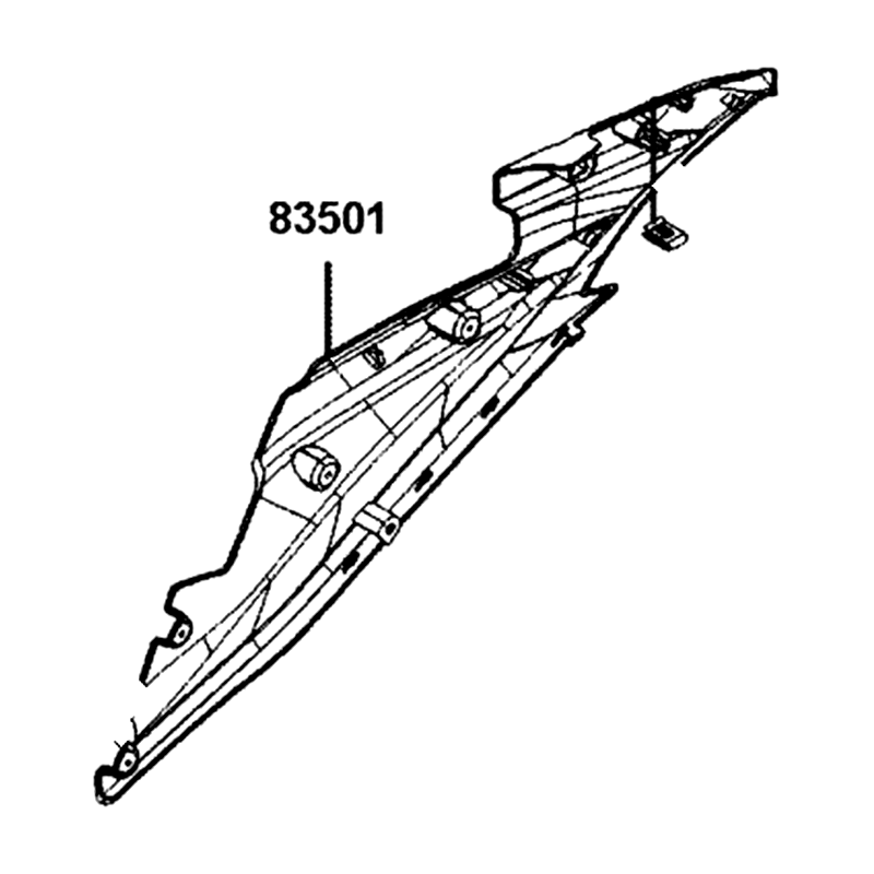 83501-AKB8-E00-N1R COVER B R BODY (Black) — diagram cutout