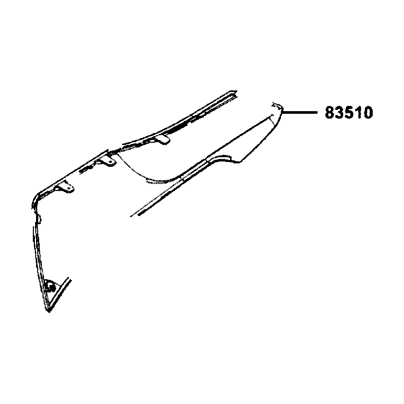 83510-AGJ5-E00-N1R INNER COVER L, LEG SHIELD (Black) — diagram cutout