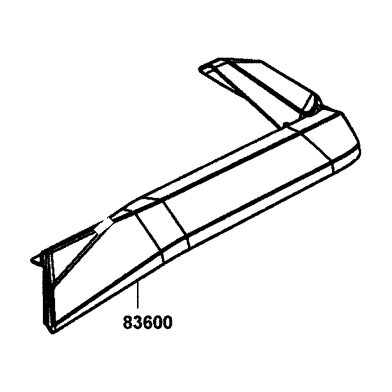 83600-AKB9-M00-N1R COVER REAR FENDER L (Black) — diagram cutout