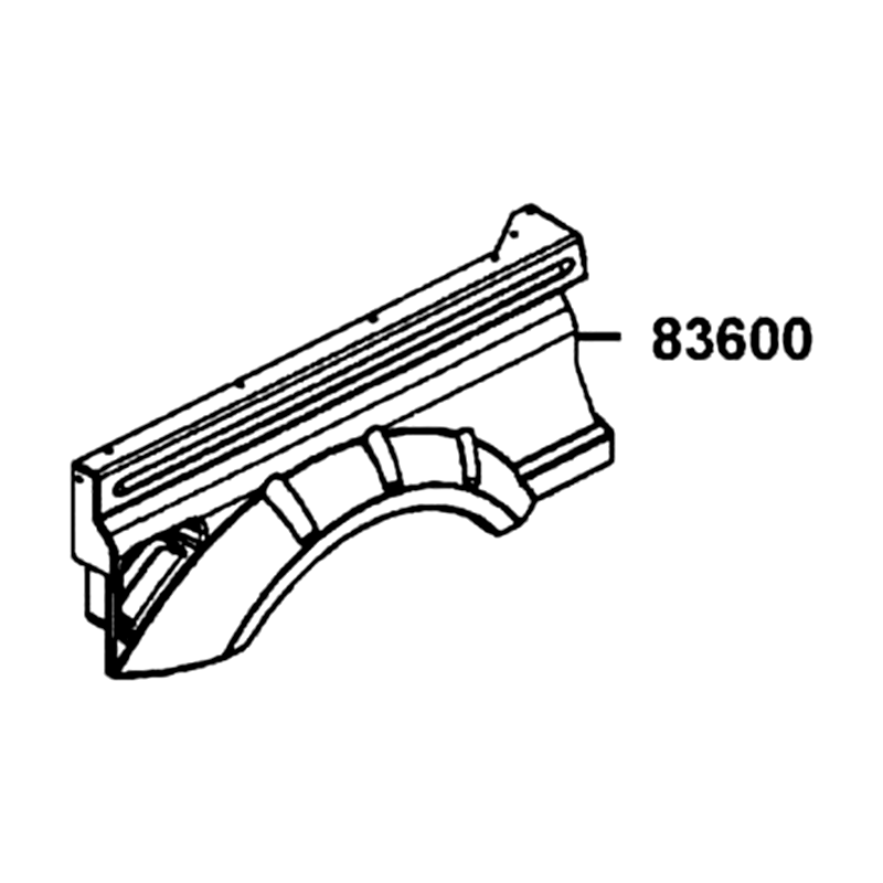 83600-LEE8-E00-CHR PANEL L REAR FENDER — diagram cutout