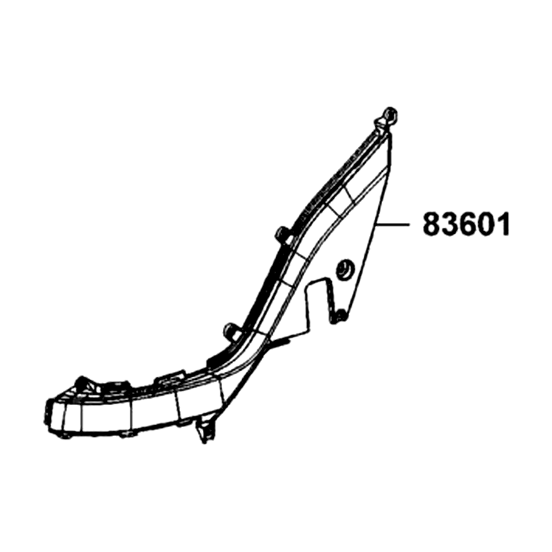 83601-LGE5-E00-N1R COVER L SIDE (Black) — diagram cutout