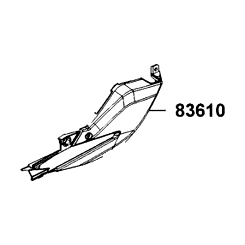 83610-LGE5-E00-N1R MOLDING L SIDE (Black) — diagram cutout