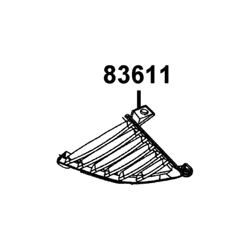 83611-LKL5-E30-N1P "GRILL, L SIDE" — diagram cutout