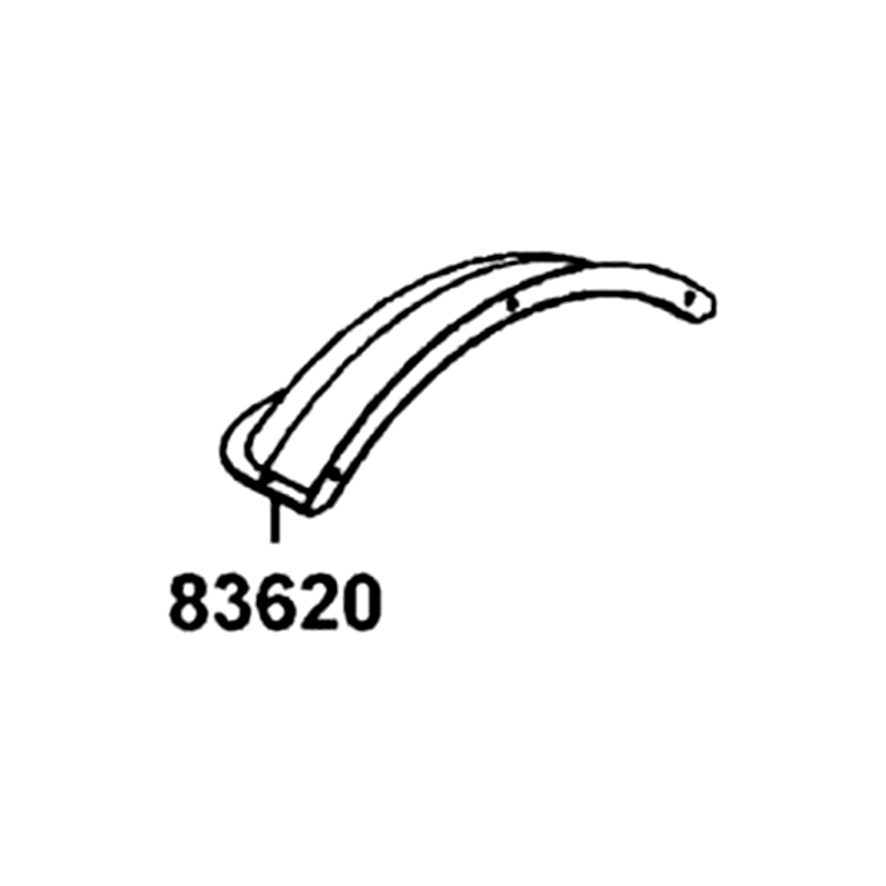 83620-LEE8-E01-N1R GUARD MUD (Black) — diagram cutout