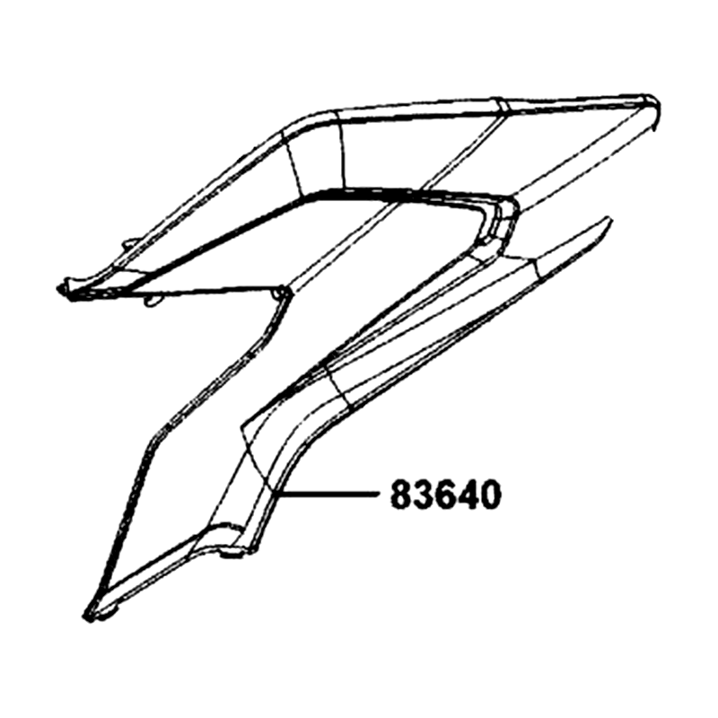 83640-AKB8-E00-N1R BOARD C L SIDE (Black) — diagram cutout