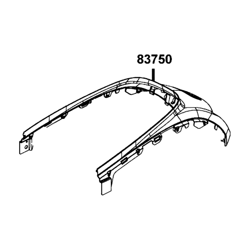 83750-LGR5-E10-BJP REAR CENTER COVER — diagram cutout