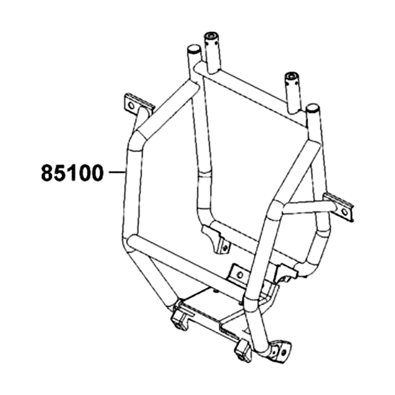 85100-AGA1-M00 PIPE COMP FRONT BUMPER — diagram cutout