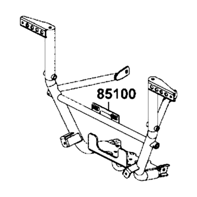 85100-AGA8-E00 PIPE COMP FR. BUMPER — diagram cutout