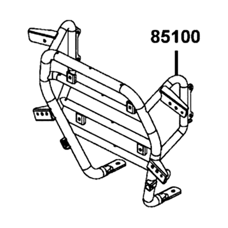 85100-ALE8-E00-MAS PIPE FR BUMPER (Black) — diagram cutout