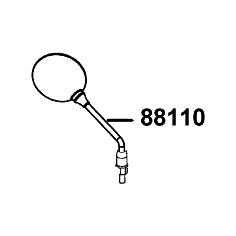 88110-AEA7-M30-N1P MIRROR ASSY R BACK ( BLACK ) — diagram cutout