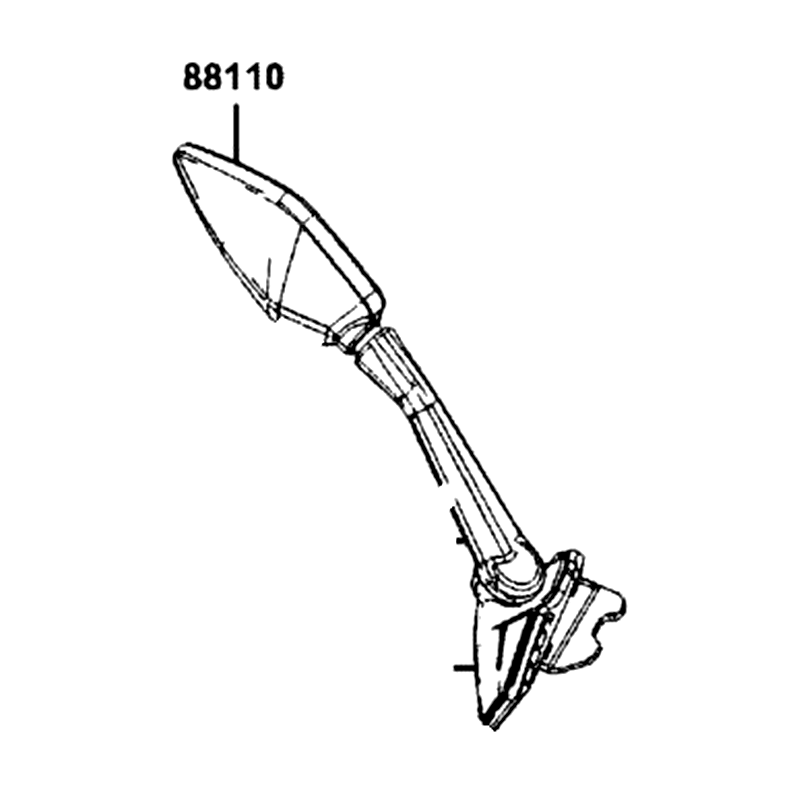 88110-AKB8-M30 MIRROR ASSY R BACK — diagram cutout