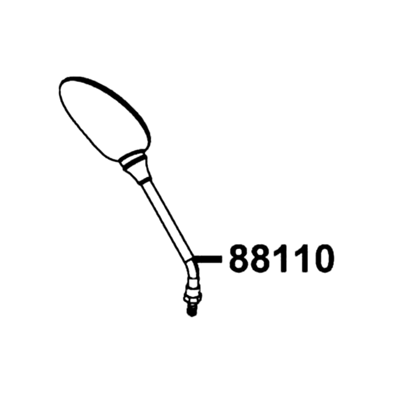 88110-LCB9-M30 MIRROR ASSY R BACK — diagram cutout