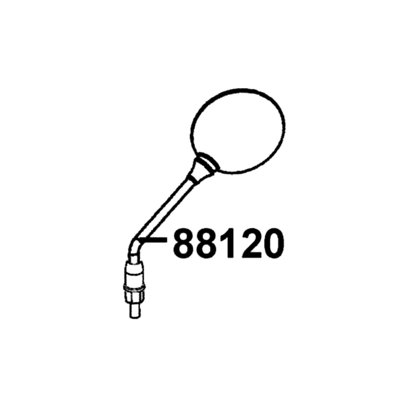 88120-AEA7-M30-N1P MIRROR ASSY L BACK ( BLACK ) — diagram cutout