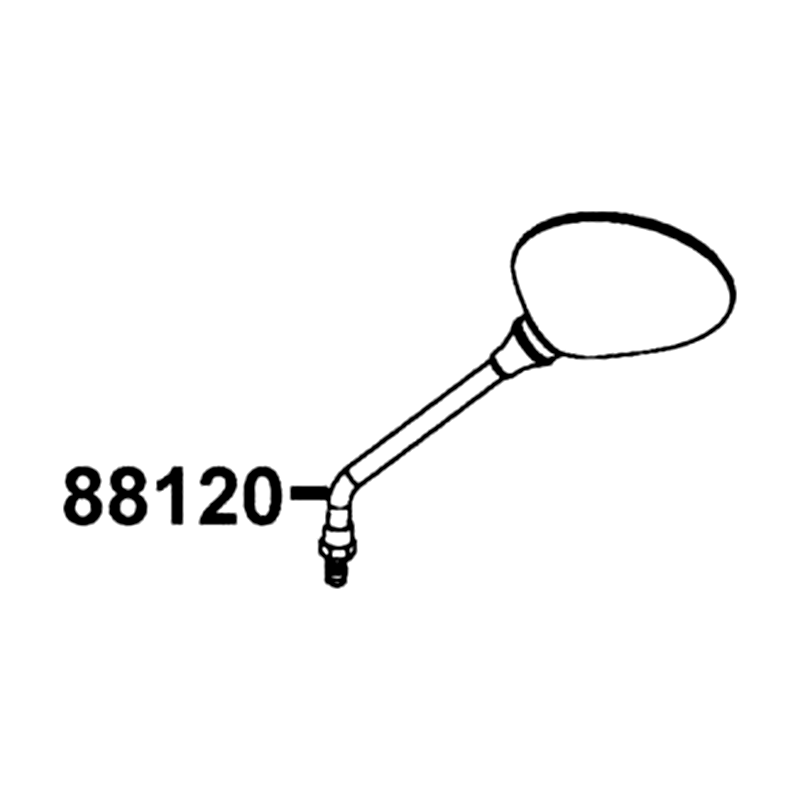 88120-LCB9-M30 MIRROR ASSY L BACK — diagram cutout