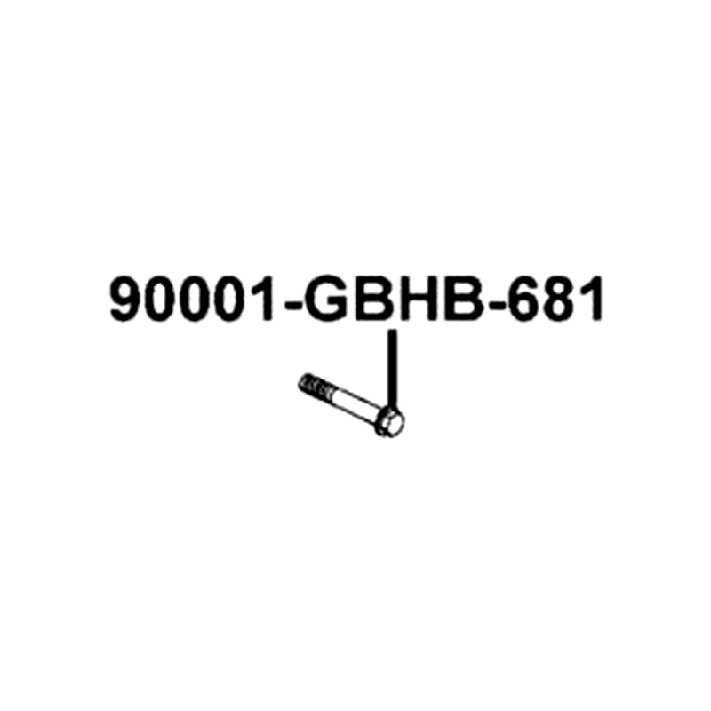 90001-GBHB-681 BOLT FLANGE SHF 6*28 — diagram cutout