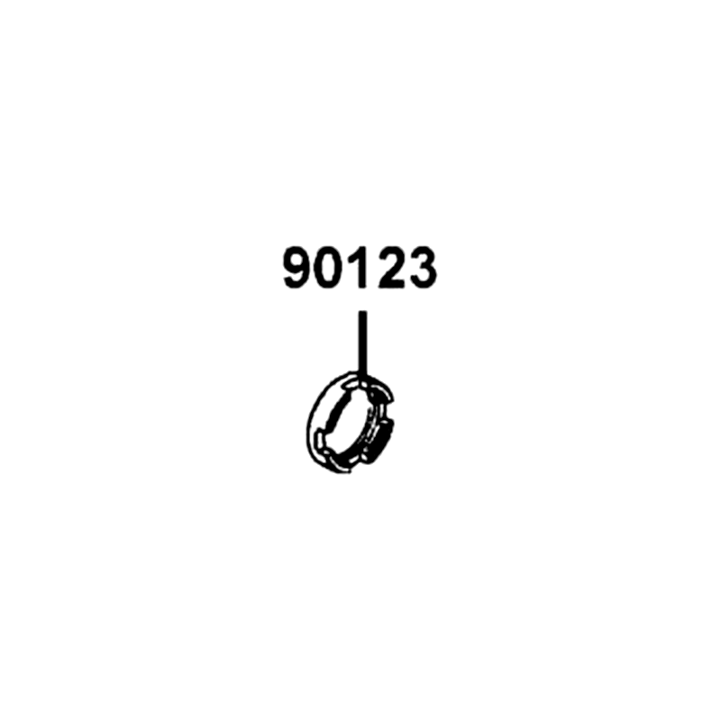 90123-LCD9-E00 FORK PIVOT NUT LOCK — diagram cutout