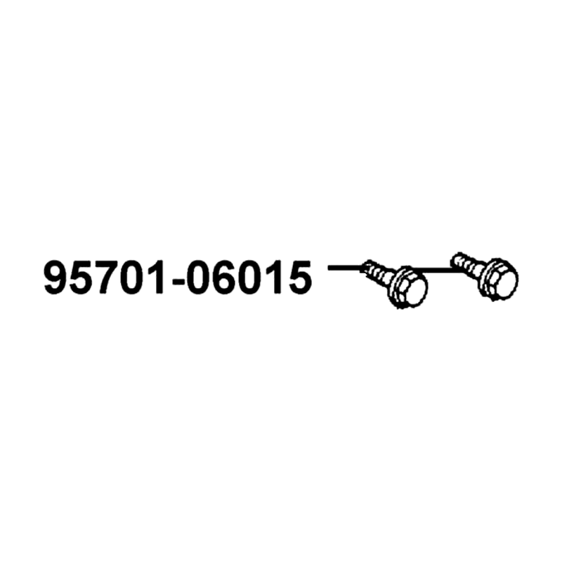 95701-06015-08G 有边缘螺丝6*15(C) 3价铬 — diagram cutout