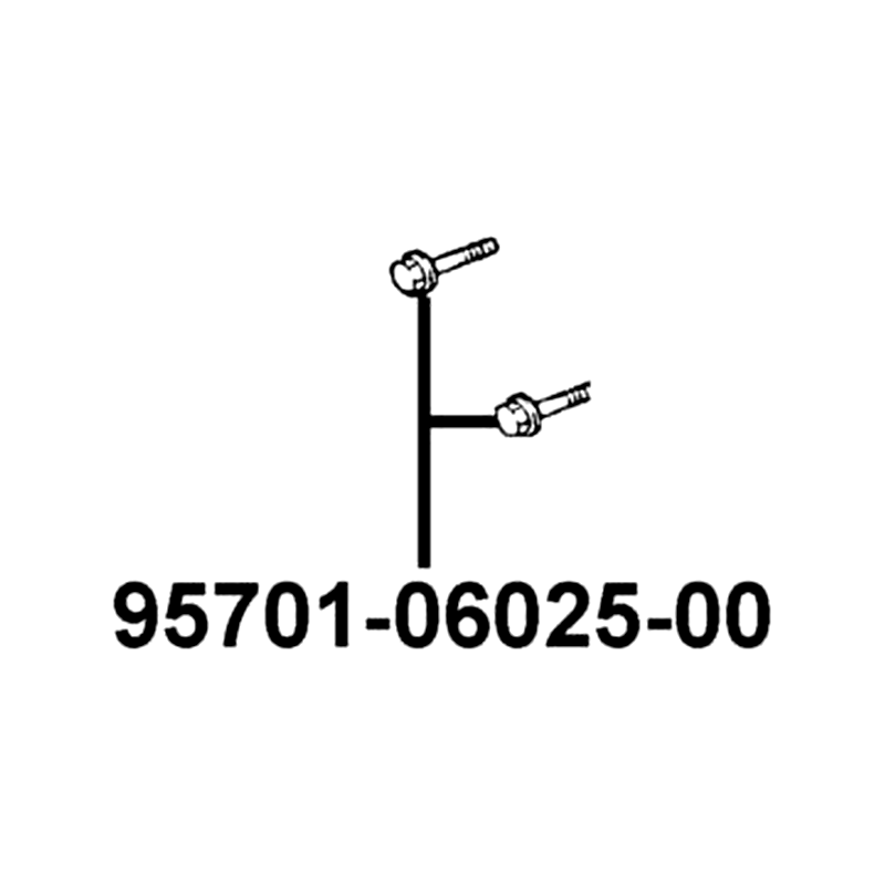 95701-06025-00 BOLT FLANGE 6*25 (B) — diagram cutout