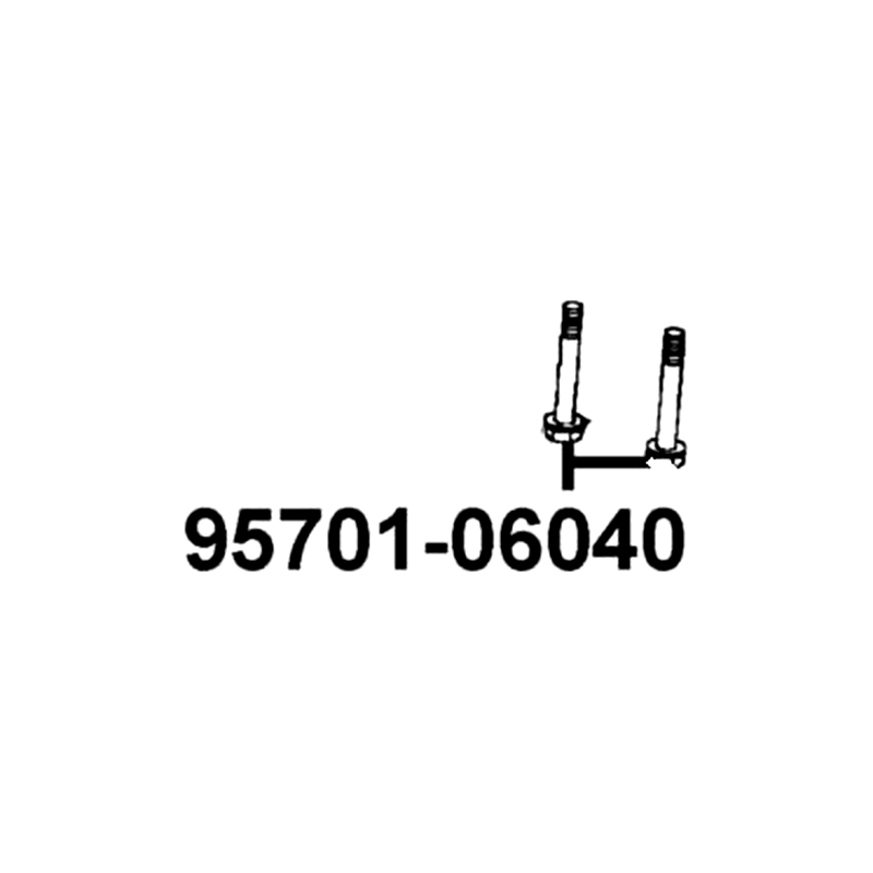 95701-06040-00 BOLT FLANGE 6*40 (B) — diagram cutout