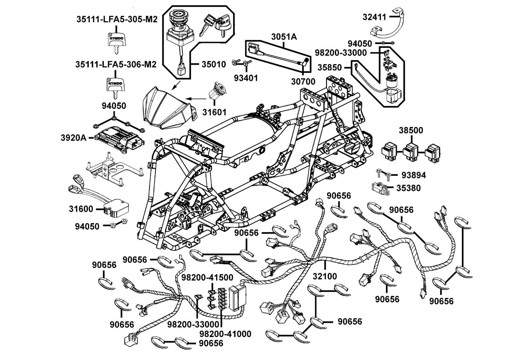 MXU 450i LE(2021) Harness Wire parts diagram