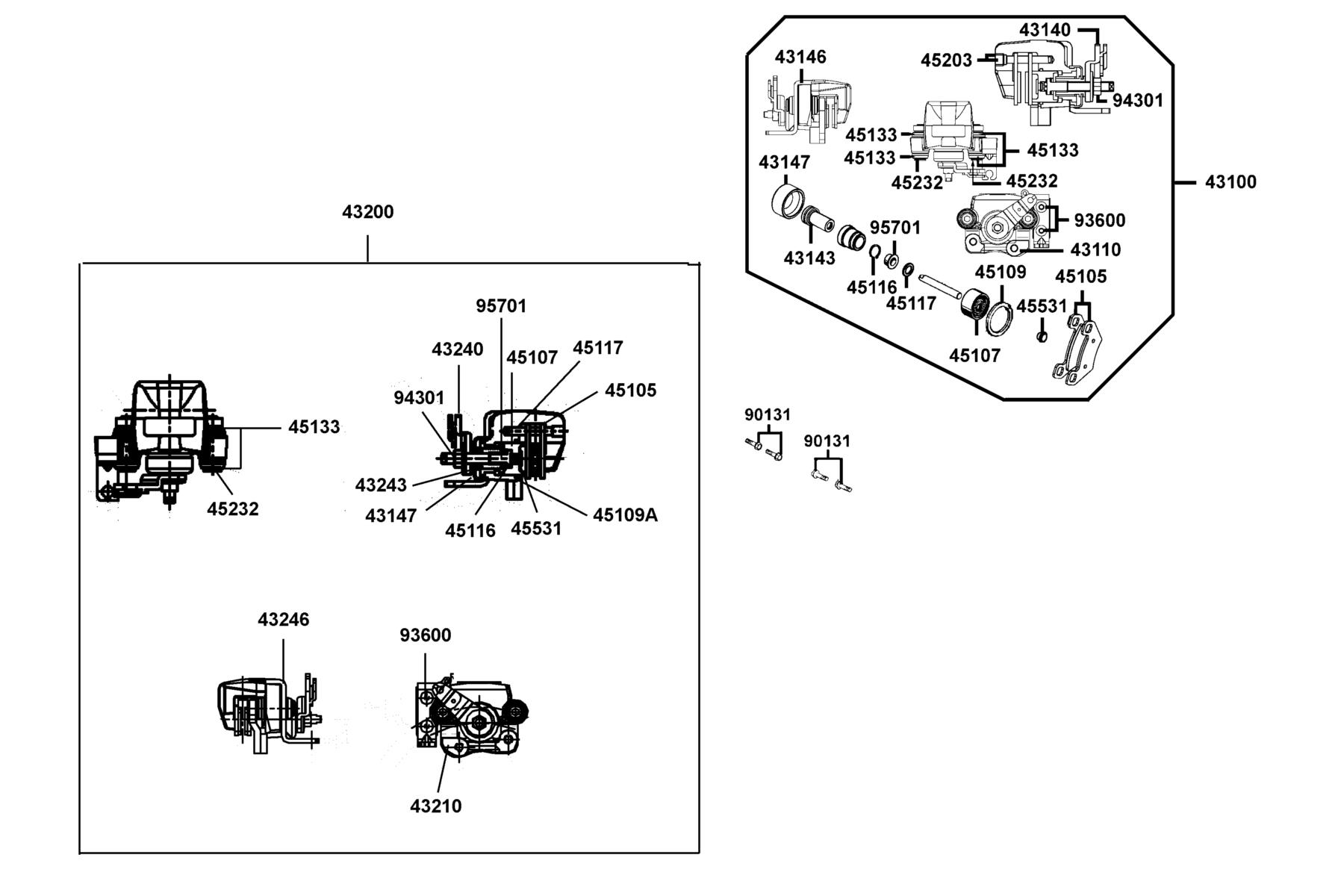MXU 550i (2026MY) Caliper  Assy Rear parts diagram