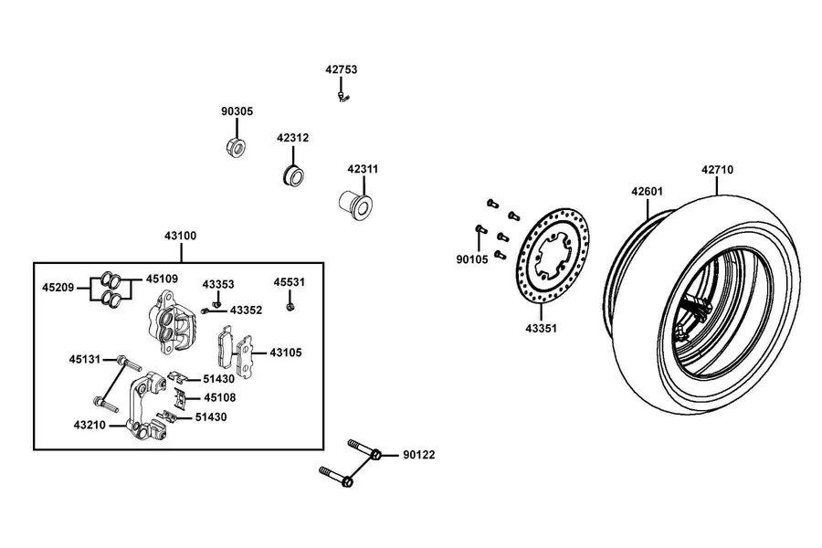 F08 Rear Wheel parts diagram