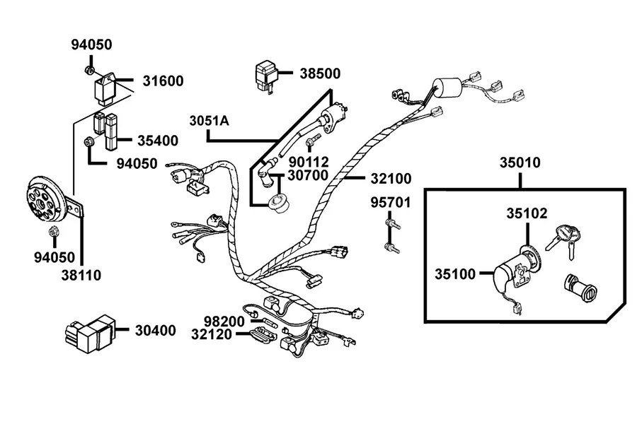 F20 Wire Harness parts diagram